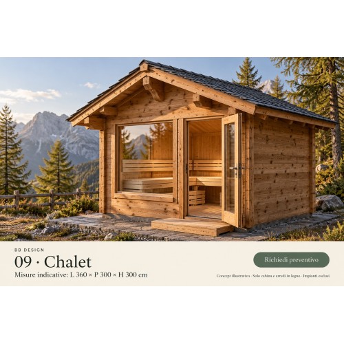 Chalet | Cabina sauna in legno da esterno - BB Design